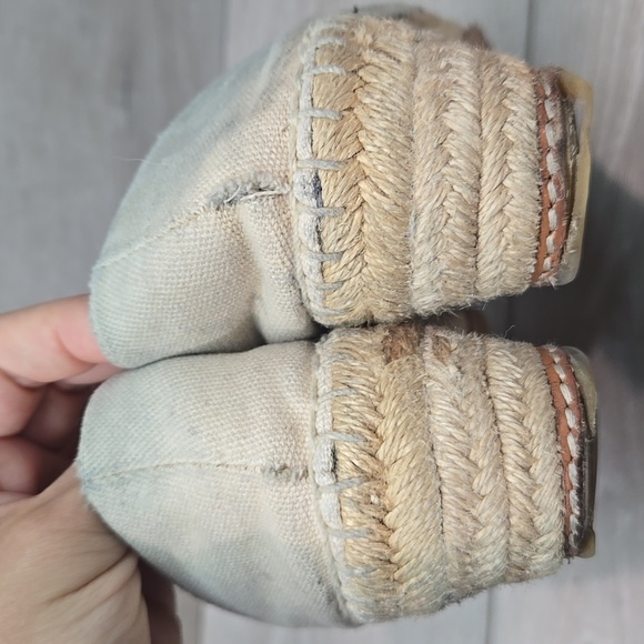 Tory Burch Women's Textile Espadrille Wedge Logo Shoes Sz 8M - Picture 7 of 16